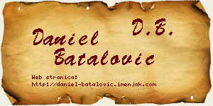 Daniel Batalović vizit kartica